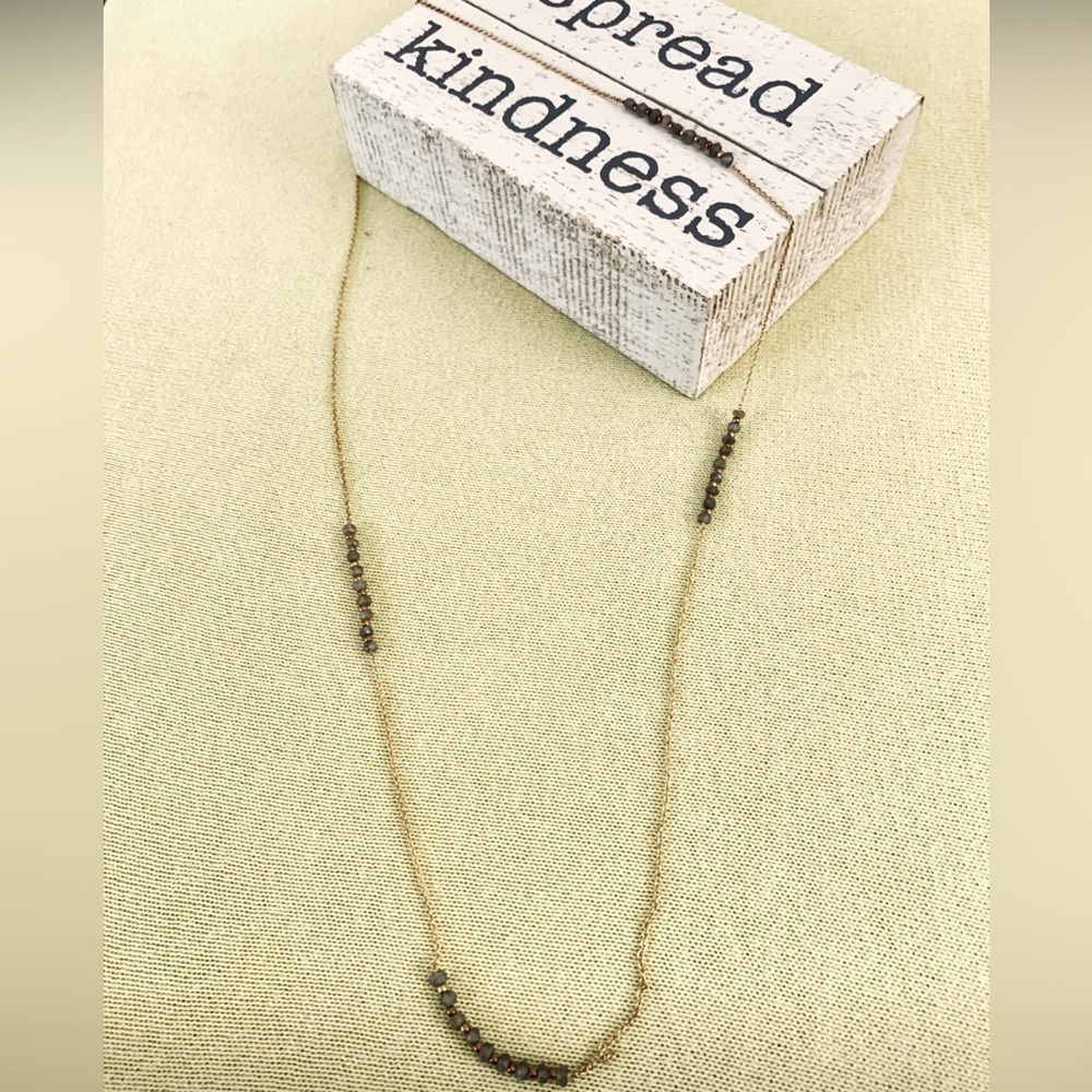 Gorjana Pyrite Rounds On Long Gold Chain Necklace — image 5 of 5